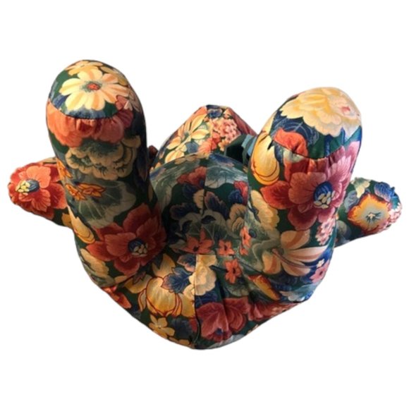 Vtg Shabby Chic Floral Teddy Bear Large. 17" h x 18" w - Picture 9 of 13